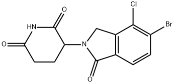 2,6-Piperidinedione, 3-(5-bromo-4-chloro-1,3-dihydro-1-oxo-2H-isoindol-2-yl)- Struktur