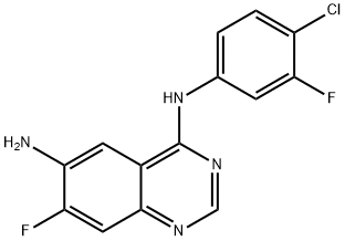 4,6-Quinazolinediamine, N4-(4-chloro-3-fluorophenyl)-7-fluoro- Struktur