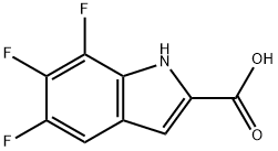 1H-Indole-2-carboxylic acid, 5,6,7-trifluoro- Struktur