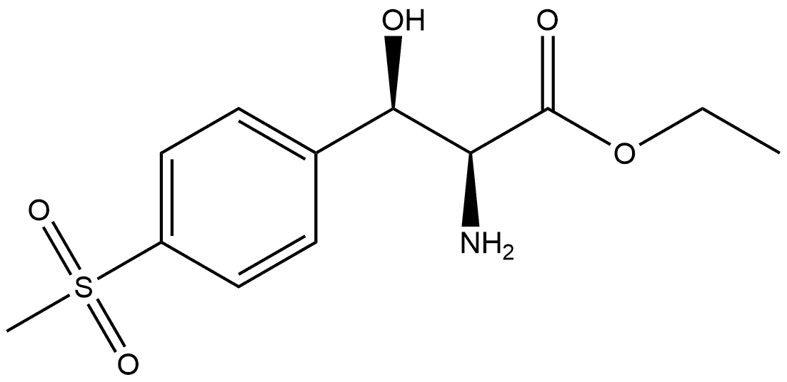 L-Phenylalanine, β-hydroxy-4-(methylsulfonyl)-, ethyl ester, (βR)- Struktur