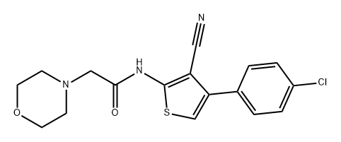 4-Morpholineacetamide, N-[4-(4-chlorophenyl)-3-cyano-2-thienyl]- Struktur