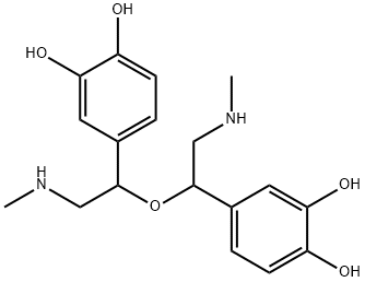 1,2-Benzenediol, 4,4'-[oxybis[2-(methylamino)ethylidene]]bis- (9CI) Struktur