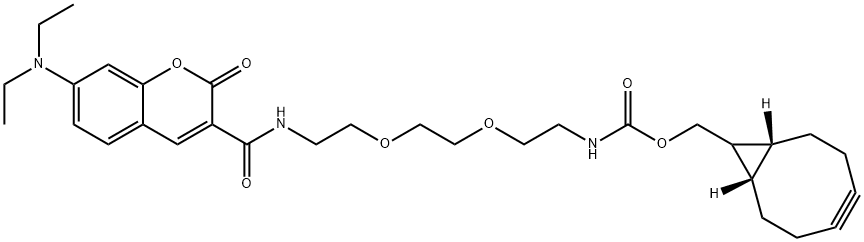 Coumarin-PEG2-exoBCN Struktur