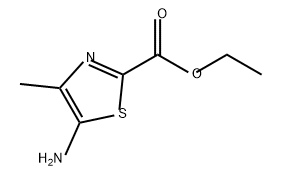 2-Thiazolecarboxylic acid, 5-amino-4-methyl-, ethyl ester Struktur