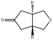 (3aR,6aR)-Tetrahydro-1H-cyclopenta[c]thiophen-5(3H)-one Struktur