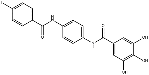 Benzamide, N-[4-[(4-fluorobenzoyl)amino]phenyl]-3,4,5-trihydroxy- Struktur