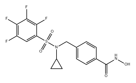 Benzamide, 4-[[cyclopropyl[(2,3,4,5-tetrafluorophenyl)sulfonyl]amino]methyl]-N-hydroxy- Struktur