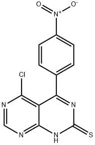 Pyrimido[4,5-d]pyrimidine-2(1H)-thione, 5-chloro-4-(4-nitrophenyl)- Struktur