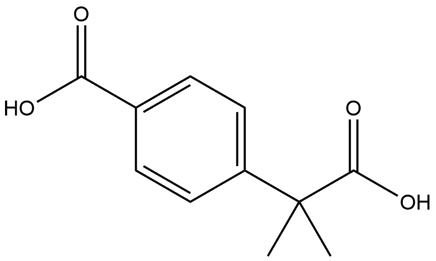 Benzeneacetic acid, 4-carboxy-α,α-dimethyl- Struktur