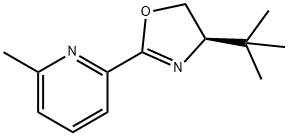 Pyridine, 2-[(4R)-4-(1,1-dimethylethyl)-4,5-dihydro-2-oxazolyl]-6-methyl- Struktur