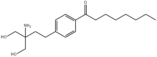 1-[4-[3-Amino-4-hydroxy-3-(hydroxymethyl)butyl]phenyl]-1-octanone Struktur