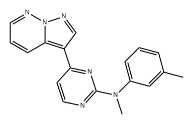 2-Pyrimidinamine, N-methyl-N-(3-methylphenyl)-4-pyrazolo[1,5-b]pyridazin-3-yl- Struktur