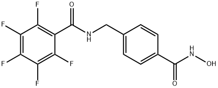 Benzamide, 2,3,4,5,6-pentafluoro-N-[[4-[(hydroxyamino)carbonyl]phenyl]methyl]- Struktur