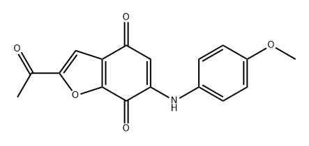 4,7-Benzofurandione, 2-acetyl-6-[(4-methoxyphenyl)amino]- Struktur