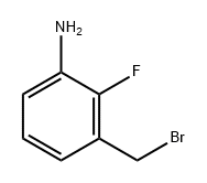 Benzenamine, 3-(bromomethyl)-2-fluoro- Struktur