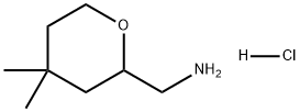 2H-Pyran-2-methanamine, tetrahydro-4,4-dimethyl-, hydrochloride (1:1) Struktur