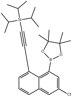 1,3,2-Dioxaborolane, 2-[3-chloro-8-[2-[tris(1-methylethyl)silyl]ethynyl]-1-naphthalenyl]-4,4,5,5-tetramethyl- Struktur