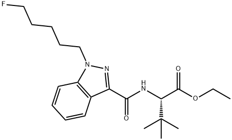 L-Valine, N-[[1-(5-fluoropentyl)-1H-indazol-3-yl]carbonyl]-3-methyl-, ethyl ester Struktur