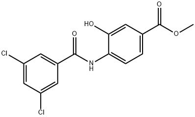 Benzoic acid, 4-[(3,5-dichlorobenzoyl)amino]-3-hydroxy-, methyl ester Struktur