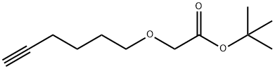 Acetic acid, 2-(5-hexyn-1-yloxy)-, 1,1-dimethylethyl ester Struktur