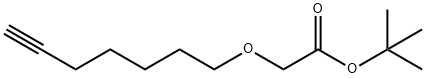 Acetic acid, 2-(6-heptyn-1-yloxy)-, 1,1-dimethylethyl ester Struktur