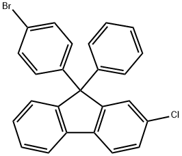 9H-Fluorene, 9-(4-bromophenyl)-2-chloro-9-phenyl- Struktur