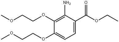 Benzoic acid, 2-amino-3,4-bis(2-methoxyethoxy)-, ethyl ester Struktur