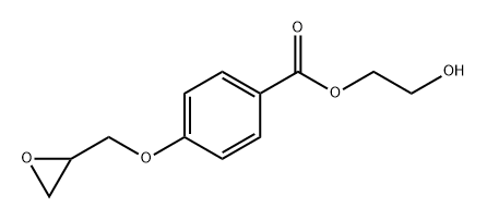 Benzoic acid, 4-(2-oxiranylmethoxy)-, 2-hydroxyethyl ester Struktur