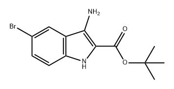 1H-Indole-2-carboxylic acid, 3-amino-5-bromo-, 1,1-dimethylethyl ester Struktur