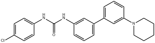 Urea, N-(4-chlorophenyl)-N'-[3'-(1-piperidinyl)[1,1'-biphenyl]-3-yl]- Struktur