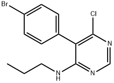 4-Pyrimidinamine, 5-(4-bromophenyl)-6-chloro-N-propyl- Struktur