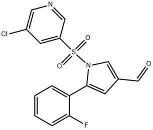 1H-Pyrrole-3-carboxaldehyde, 1-[(5-chloro-3-pyridinyl)sulfonyl]-5-(2-fluorophenyl)-