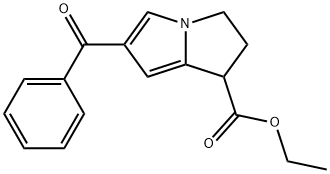 1H-Pyrrolizine-1-carboxylic acid, 6-benzoyl-2,3-dihydro-, ethyl ester Struktur