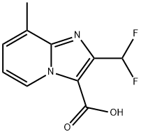 2-(Difluoromethyl)-8-methyl-2-imidazo[1,2-a]pyridine-3-carboxylic acid Struktur