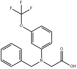 N-Benzyl-3-(trifluoromethoxy)-DL-phenylglycine Struktur