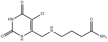 Butanamide, 4-[[(5-chloro-1,2,3,6-tetrahydro-2,6-dioxo-4-pyrimidinyl)methyl]amino]- Struktur