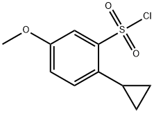 2-(Cyclopropyl)-5-methoxybenzenesulphonyl chloride Struktur