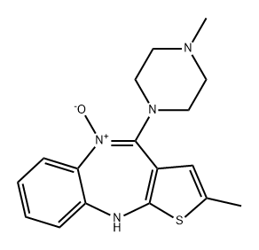 10H-Thieno[2,3-b][1,5]benzodiazepine, 2-methyl-4-(4-methyl-1-piperazinyl)-, 5-oxide Struktur