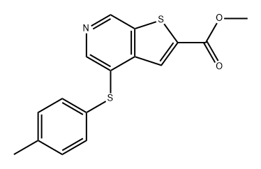 Thieno[2,3-c]pyridine-2-carboxylic acid, 4-[(4-methylphenyl)thio]-, methyl ester Struktur