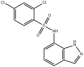 Benzenesulfonamide, 2,4-dichloro-N-1H-indazol-7-yl- Struktur