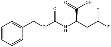 Butanoic acid, 4,4-difluoro-2-[[(phenylmethoxy)carbonyl]amino]-, (2R)- Struktur