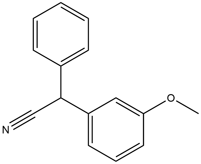 Benzeneacetonitrile, 3-methoxy-α-phenyl- Struktur