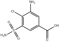 Benzoic acid, 3-amino-5-(aminosulfonyl)-4-chloro- Struktur