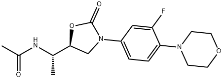 Acetamide, N-[(1S)-1-[(5S)-3-[3-fluoro-4-(4-morpholinyl)phenyl]-2-oxo-5-oxazolidinyl]ethyl]- Struktur