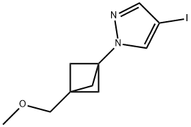 1H-Pyrazole, 4-iodo-1-[3-(methoxymethyl)bicyclo[1.1.1]pent-1-yl]- Struktur