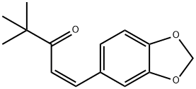 1-Penten-3-one, 1-(1,3-benzodioxol-5-yl)-4,4-dimethyl-, (1Z)- Struktur