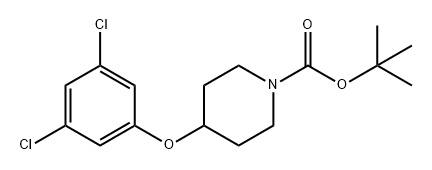 1-Piperidinecarboxylic acid, 4-(3,5-dichlorophenoxy)-, 1,1-dimethylethyl ester Struktur