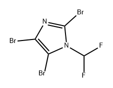 1H-Imidazole, 2,4,5-tribromo-1-(difluoromethyl)- Struktur