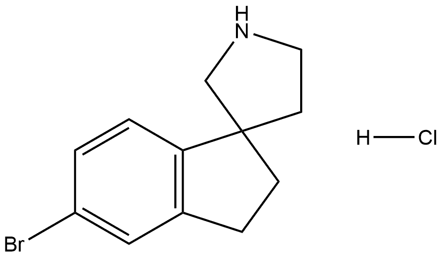 Spiro[1H-indene-1,3′-pyrrolidine], 5-bromo-2,3-dihydro-, hydrochloride (1:1) Struktur