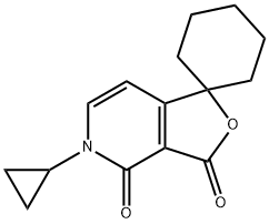 Spiro[cyclohexane-1,1'(3'H)-furo[3,4-c]pyridine]-3',4'(5'H)-dione, 5'-cyclopropyl- Struktur